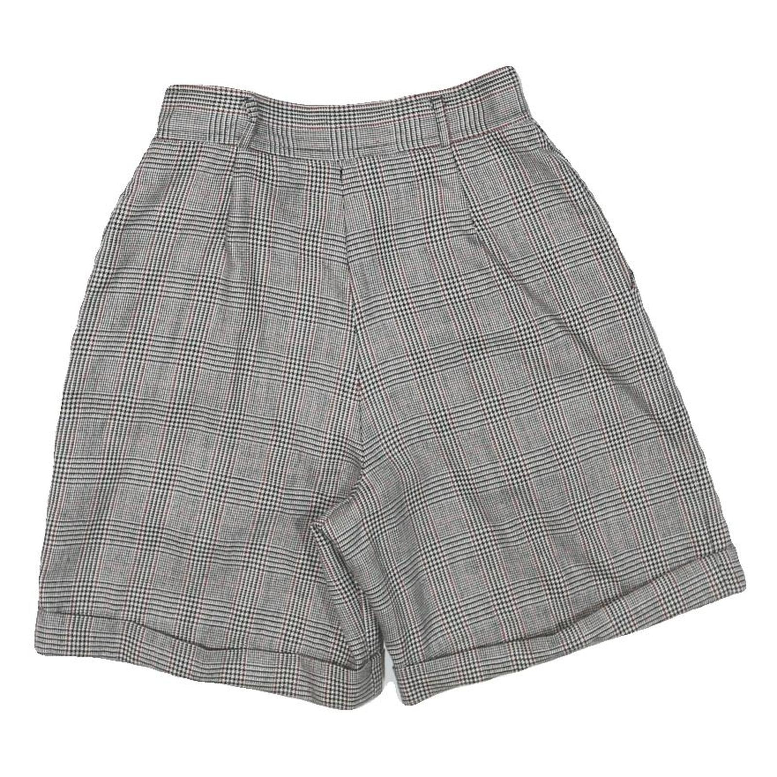 RAFAELLA Womens Shorts Grey Checked Classic UK 8 W26 Wool Tailored