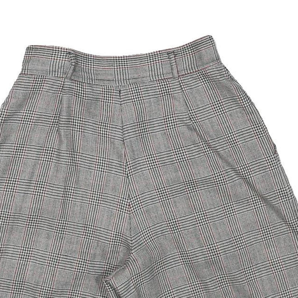 RAFAELLA Womens Shorts Grey Checked Classic UK 8 W26 Wool Tailored