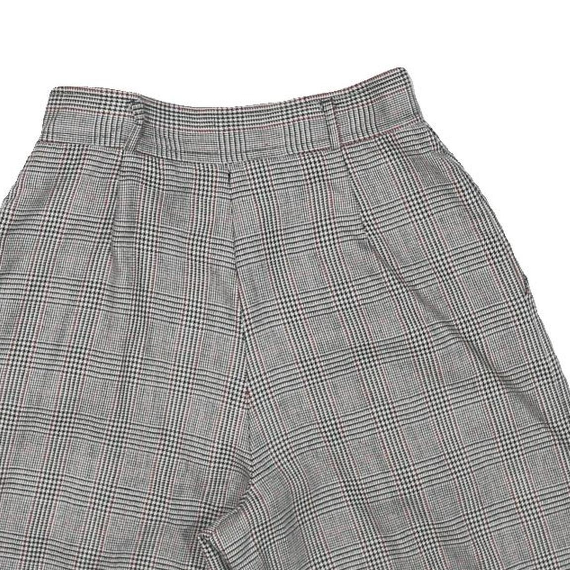 RAFAELLA Womens Shorts Grey Checked Classic UK 8 W26 Wool Tailored