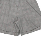 RAFAELLA Womens Shorts Grey Checked Classic UK 8 W26 Wool Tailored