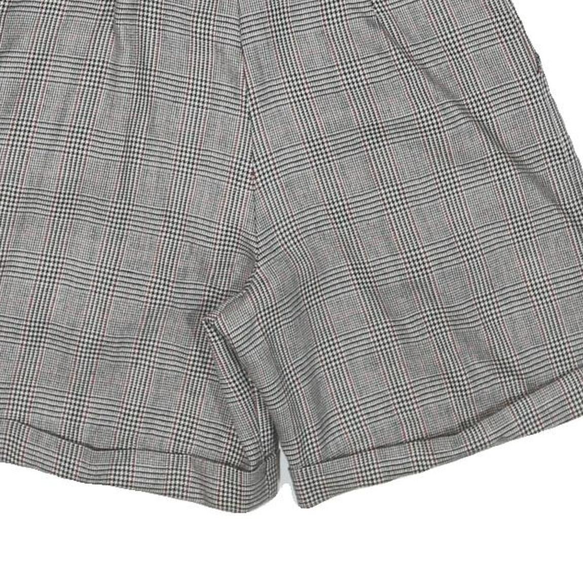 RAFAELLA Womens Shorts Grey Checked Classic UK 8 W26 Wool Tailored