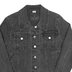 LEVI'S Womens Black Denim Jacket M Cotton Blend Classic Button Closure