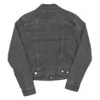 LEVI'S Womens Black Denim Jacket M Cotton Blend Classic Button Closure