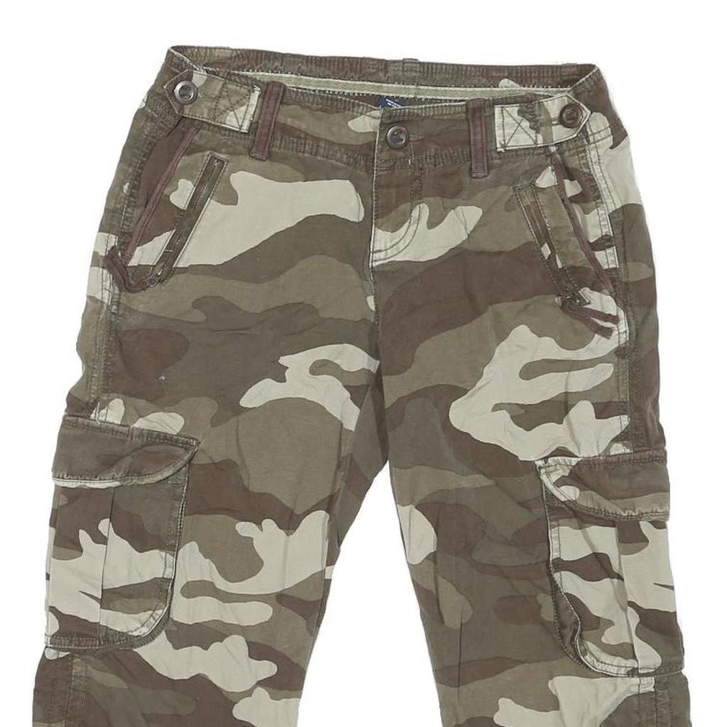GAP Mens Shorts Green & Beige Camouflage Cargo M W30 Comfortable Stylish