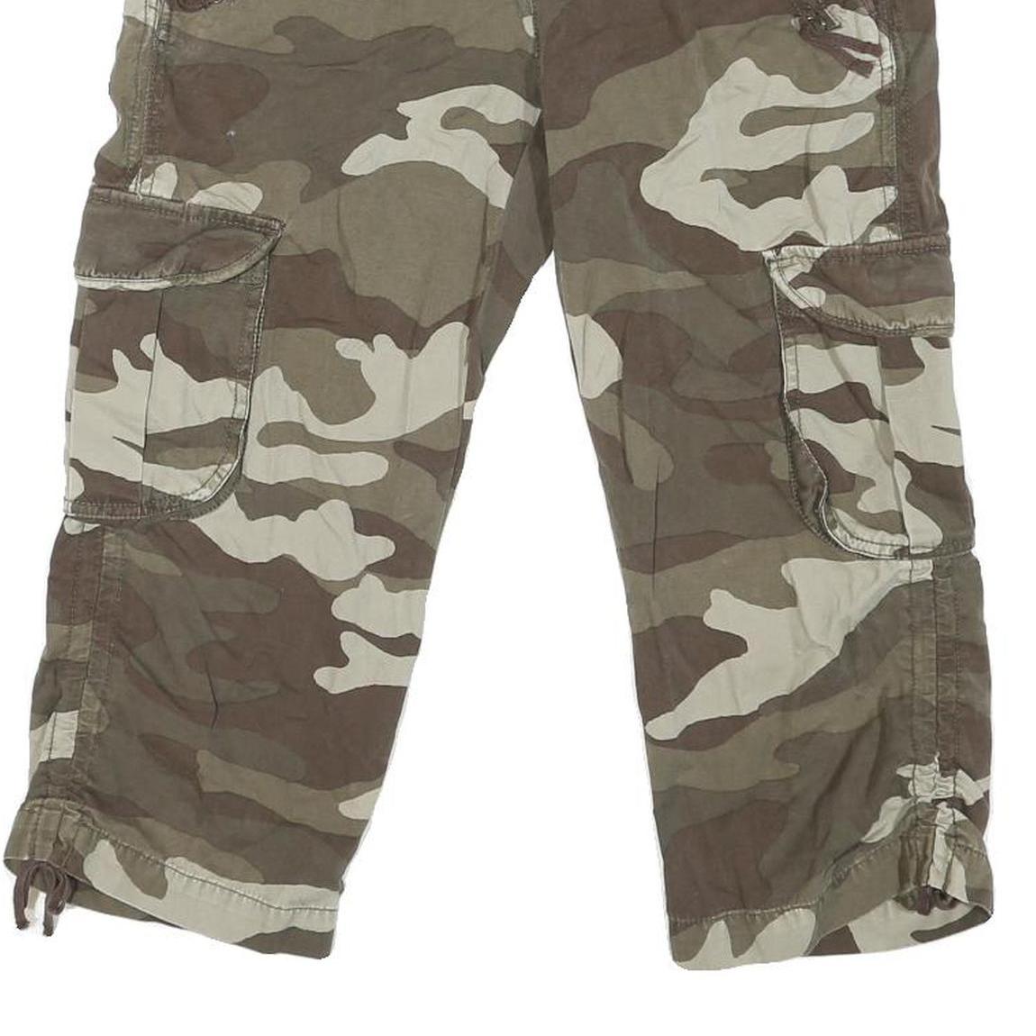 GAP Mens Shorts Green & Beige Camouflage Cargo M W30 Comfortable Stylish