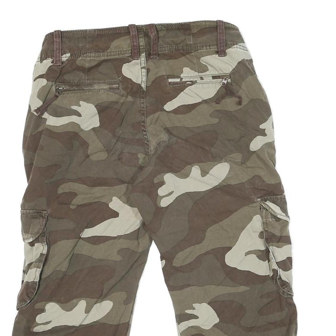 GAP Mens Shorts Green & Beige Camouflage Cargo M W30 Comfortable Stylish