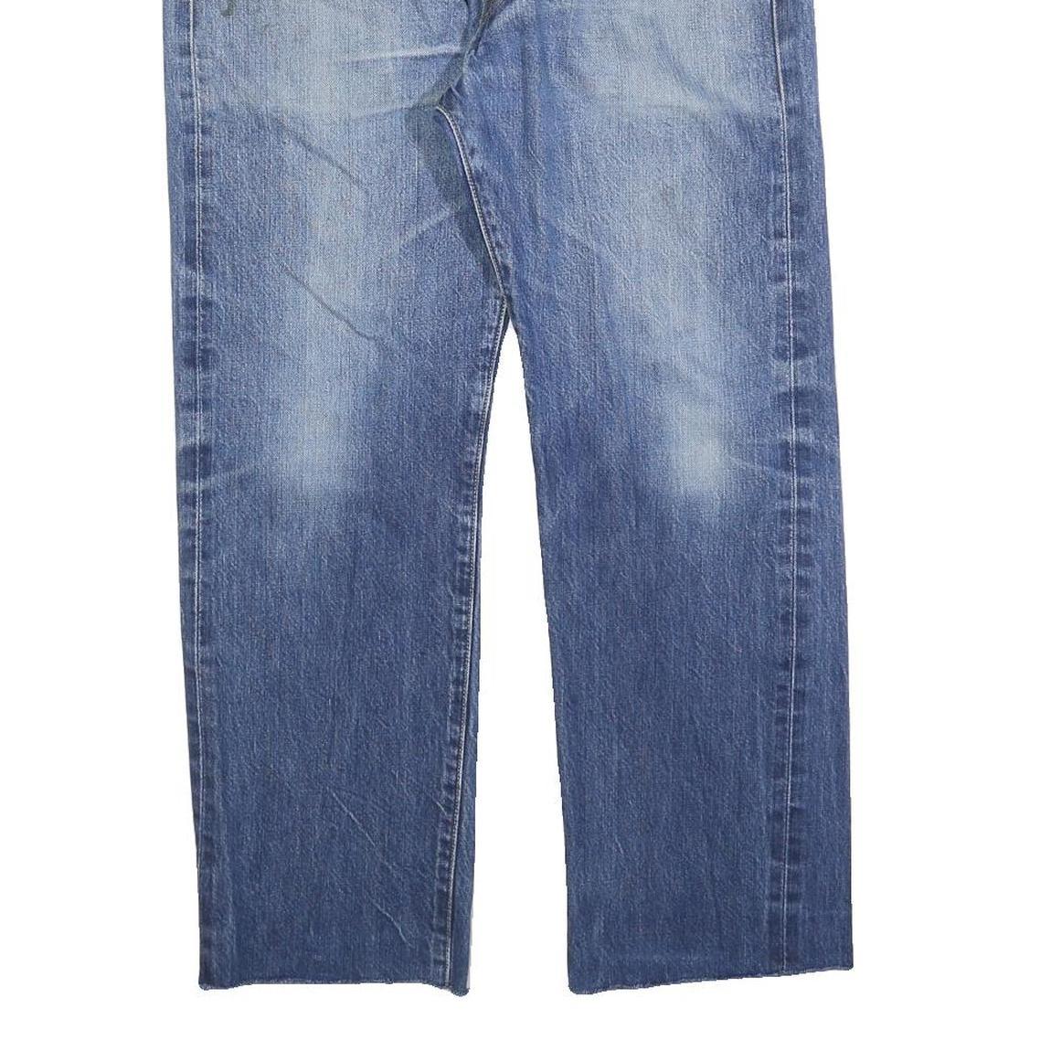 LEVI'S 501 Mens Jeans Blue Regular Straight Denim Medium W34 L27 Classic Button