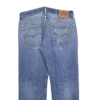 LEVI'S 501 Mens Jeans Blue Regular Straight Denim Medium W34 L27 Classic Button