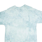THE MOUNTAIN Womens Blue Tie Dye Giraffe T-Shirt L Short Sleeve Crew Neck Animal