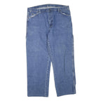 DICKIES Mens Jeans Blue Regular Straight Denim W40 L30 Workwear Zip Pockets