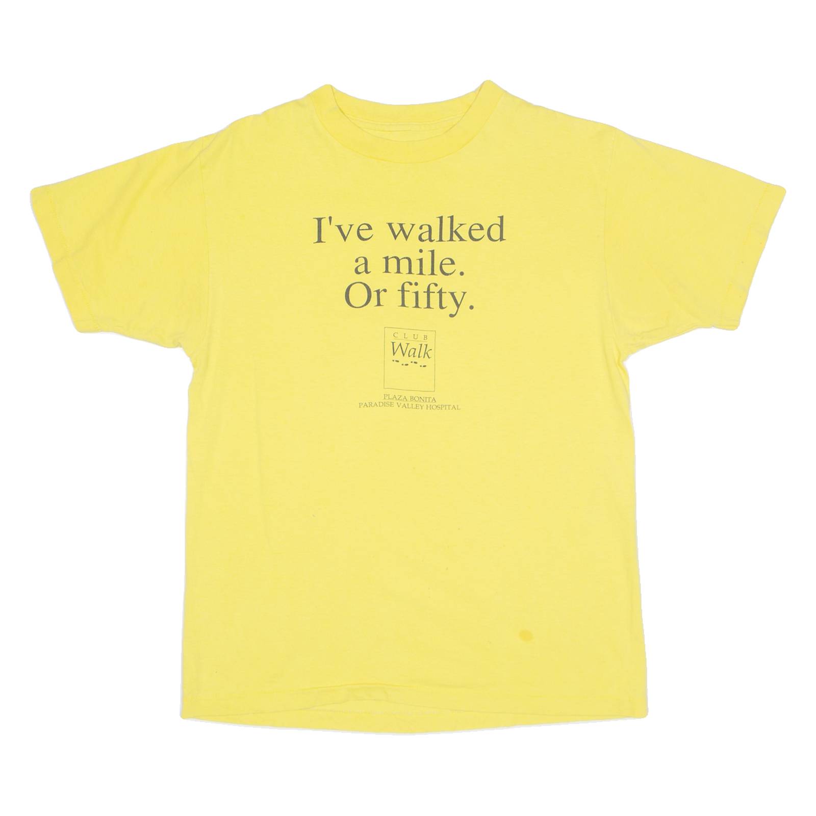 Ive Walked A Mile Or Fifty Club Walk Womens T-Shirt Yellow M