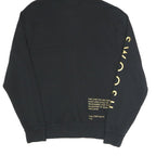 NIKE Mens Black Pullover Hoodie XS Cotton Blend Zip Sweatshirt Swoosh Print