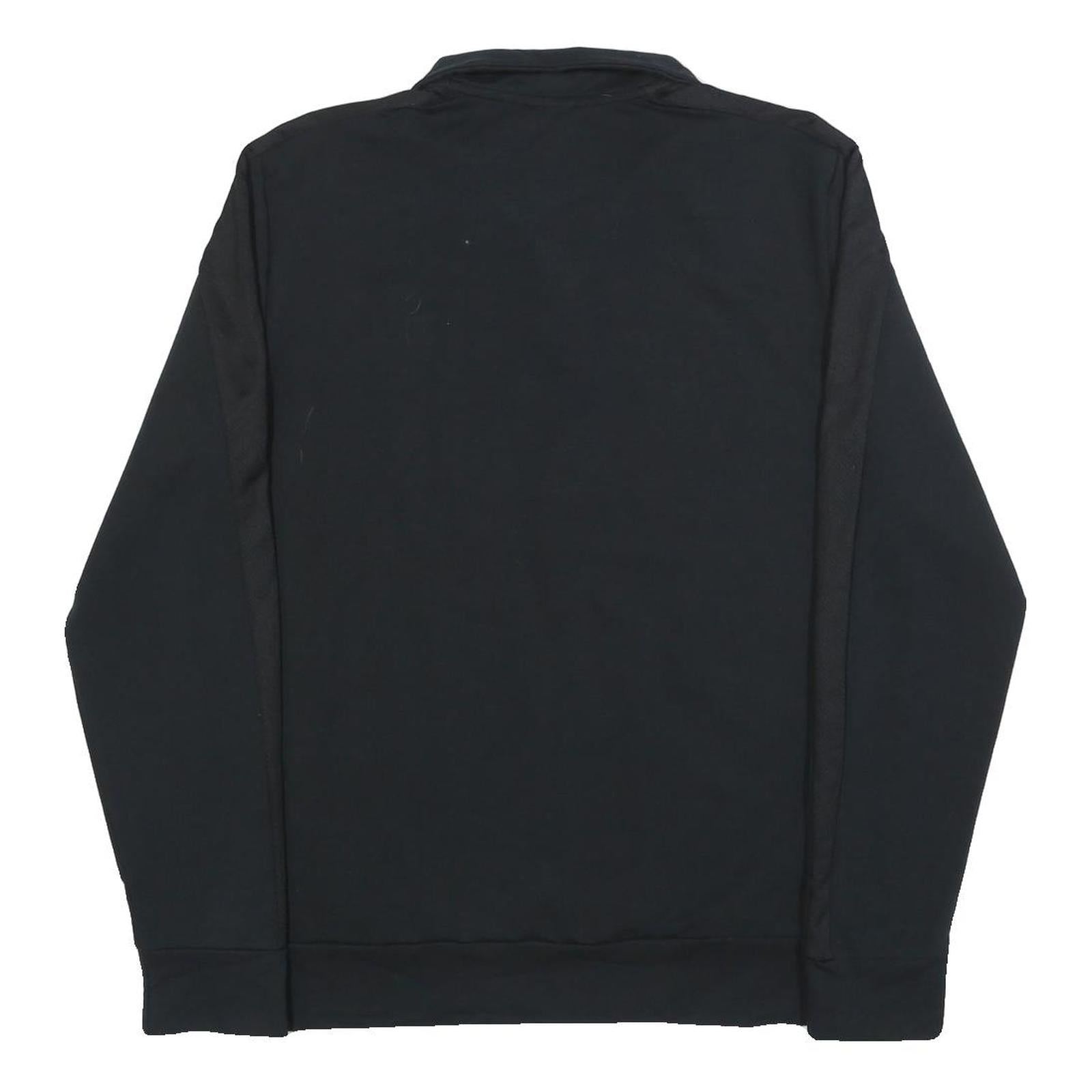 PUMA Mens Black Cotton Blend Pullover Sweatshirt L Half Zip Sportswear