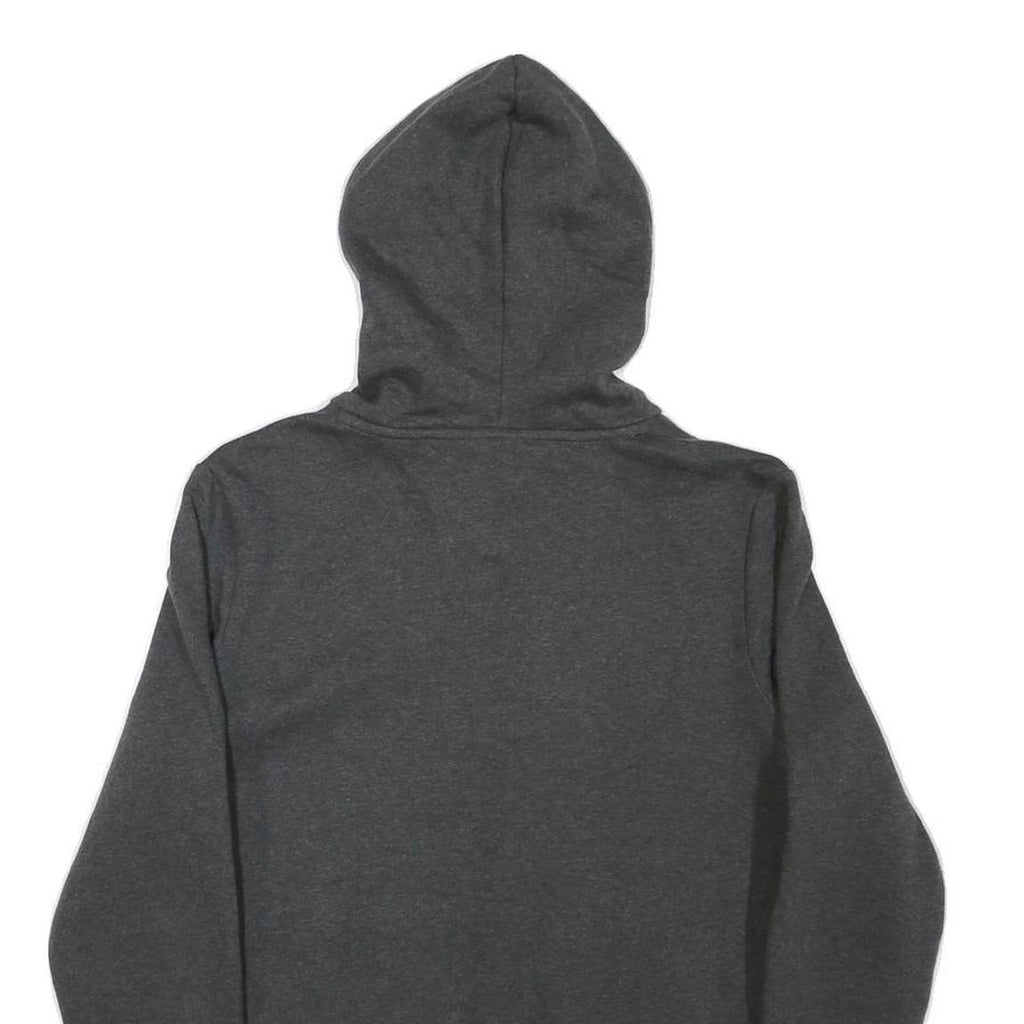 PUMA Mens Grey Cotton Blend Pullover Hoodie M Logo Print Drawstring Hood