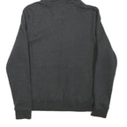 PUMA Mens Grey Cotton Blend Pullover Hoodie M Logo Print Drawstring Hood