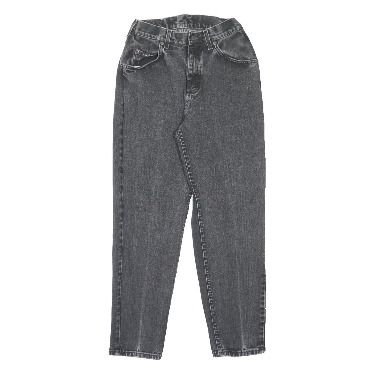 LEE Womens Classic Grey Denim Jeans W26 L28 Zip Closure Comfortable Fit