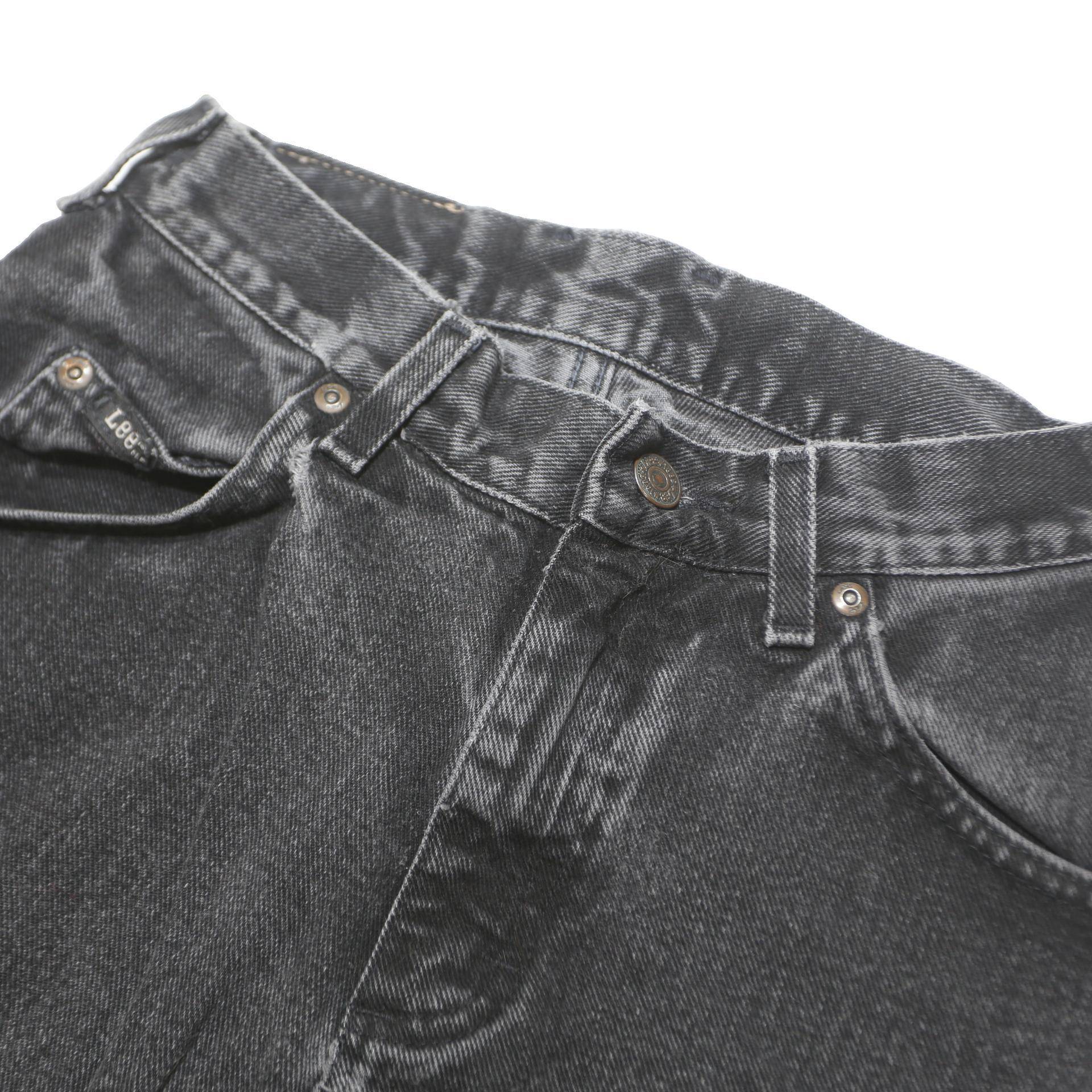 LEE Womens Classic Grey Denim Jeans W26 L28 Zip Closure Comfortable Fit