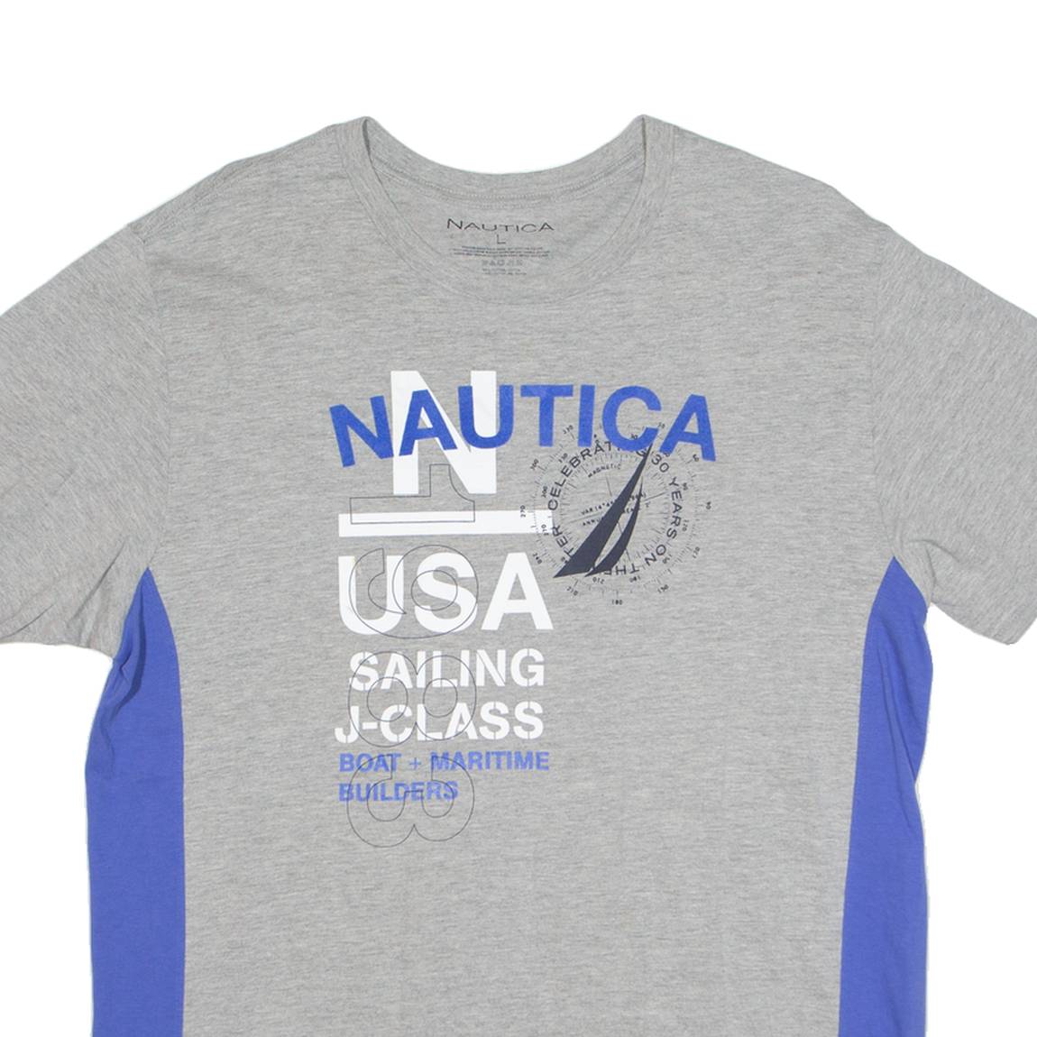 NAUTICA USA Mens T-Shirt Grey L