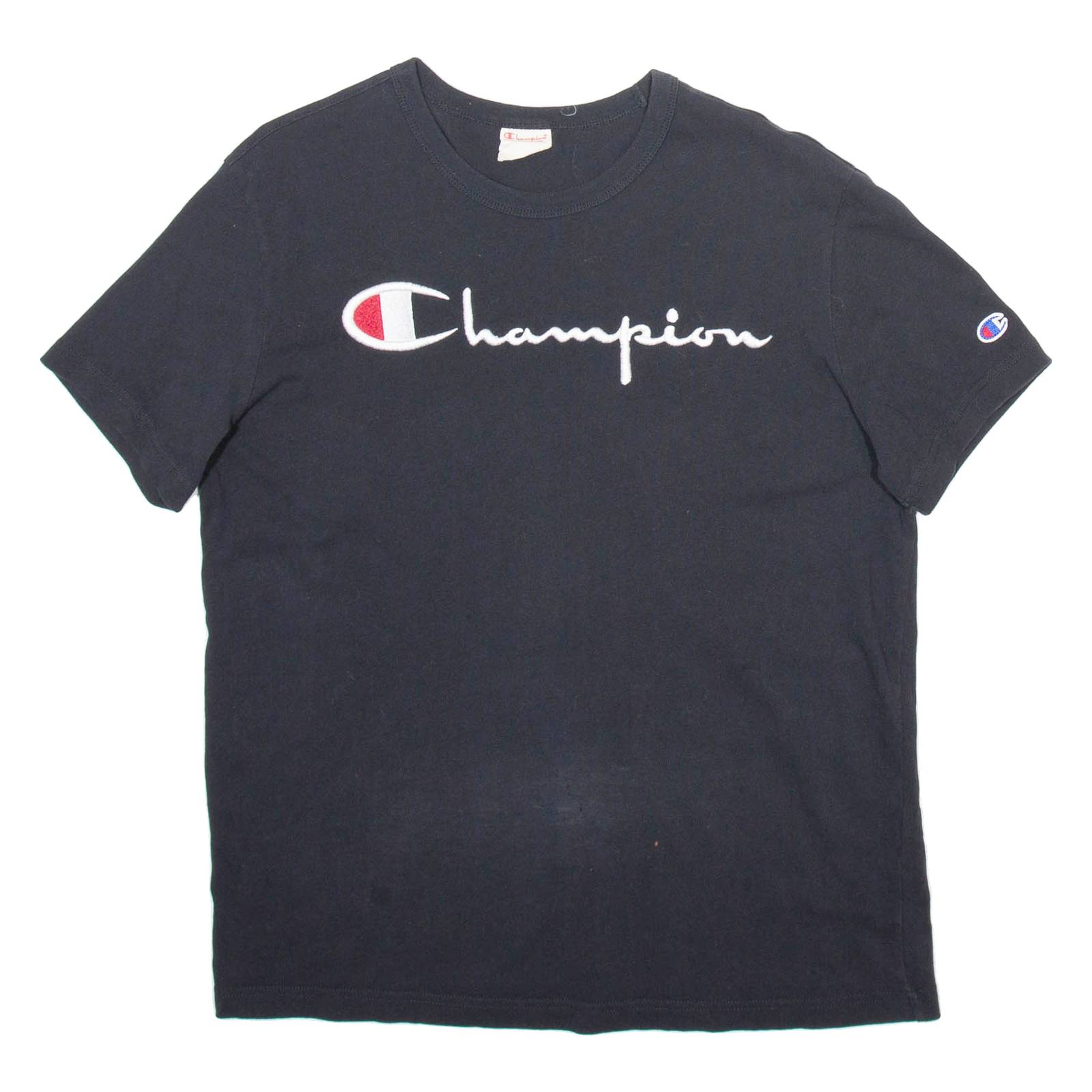 CHAMPION Mens T-Shirt Black S
