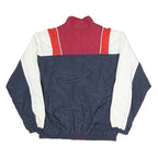 LETS JET Womens Navy Red & Cream Colourblock Classic Jacket S Polyester Blend