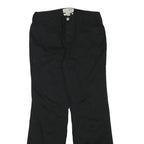 LONDON JEAN Womens Cotton Blend Black Regular Fit Straight Leg Trousers W30 L31