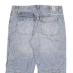 RIVIERA HOTEL Mens Cotton Blend Blue Casual Shorts XL W34 Comfortable Summer