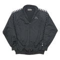KAPPA Mens Black & White Logo Tape Zip Front Jacket XL Polyester Track