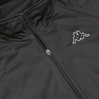 KAPPA Mens Black & White Logo Tape Zip Front Jacket XL Polyester Track