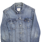 LEVI'S Womens Blue Denim Jacket S Cotton Classic Button Closure Casual