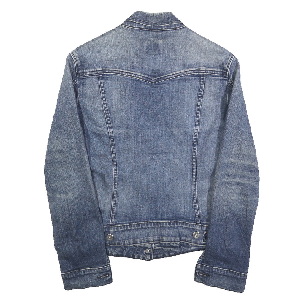 LEVI'S Womens Blue Denim Jacket S Cotton Classic Button Closure Casual