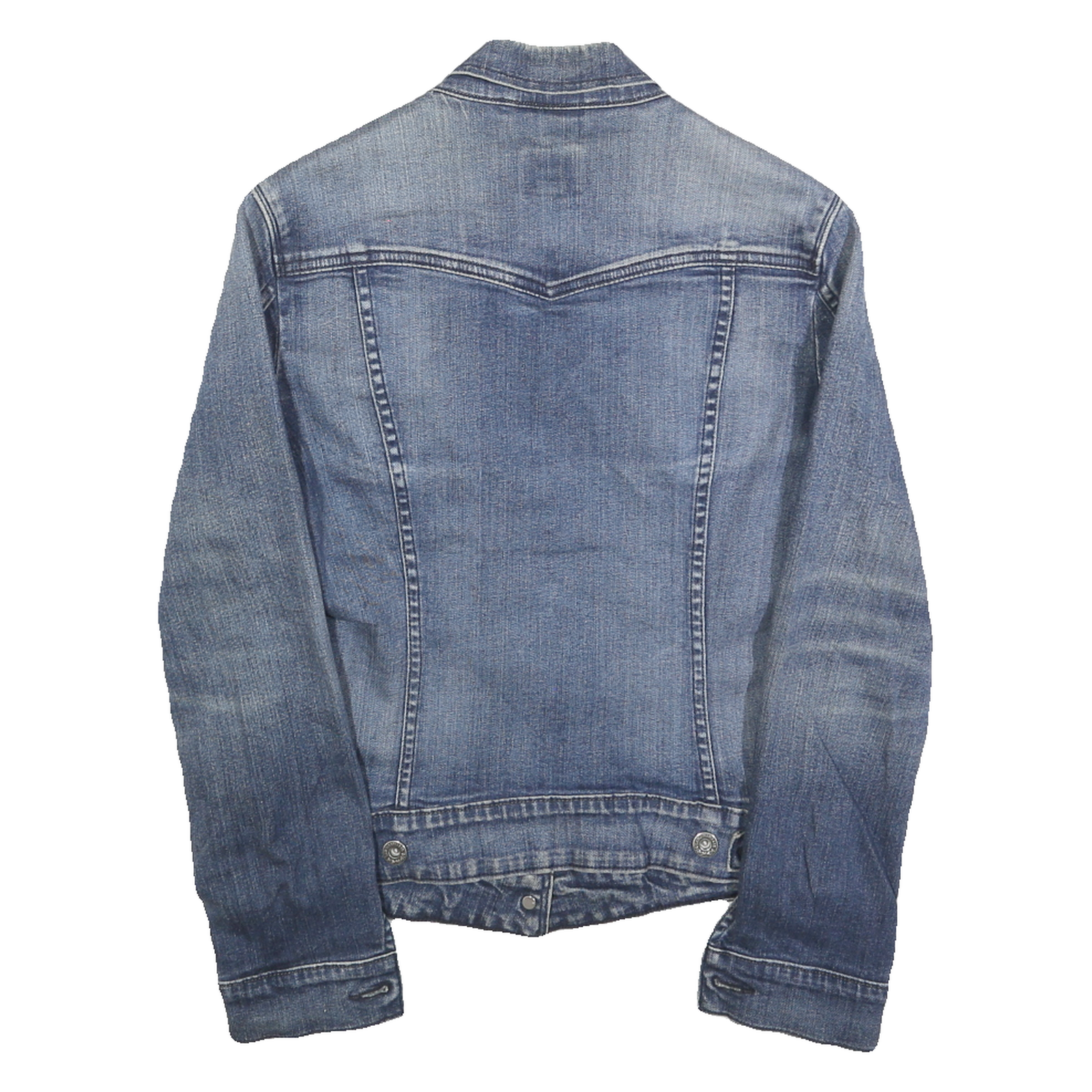 LEVI'S Womens Blue Denim Jacket S Cotton Classic Button Closure Casual