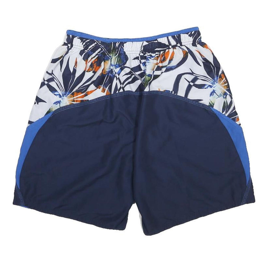 NIKE Mens Navy Blue & Royal Casual Polyester Shorts L W28 Sports Activewear