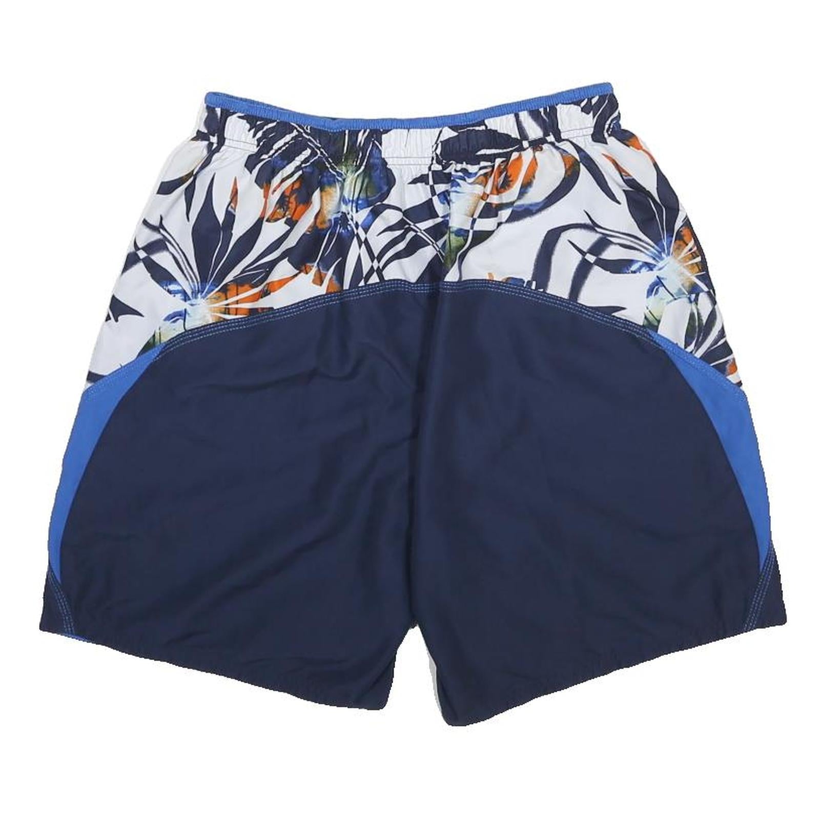 NIKE Mens Navy Blue & Royal Casual Polyester Shorts L W28 Sports Activewear