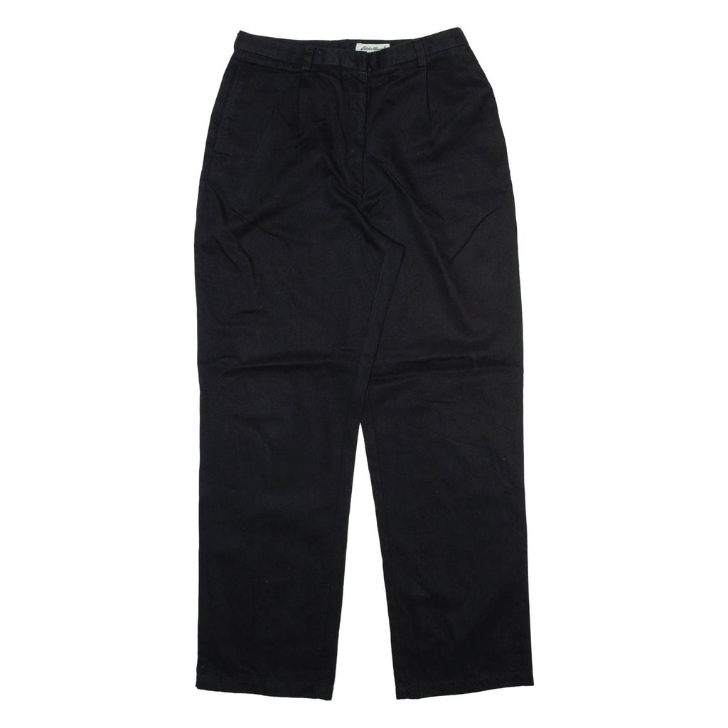EDDIE BAUER Womens Trousers Black Regular Straight W30 L31