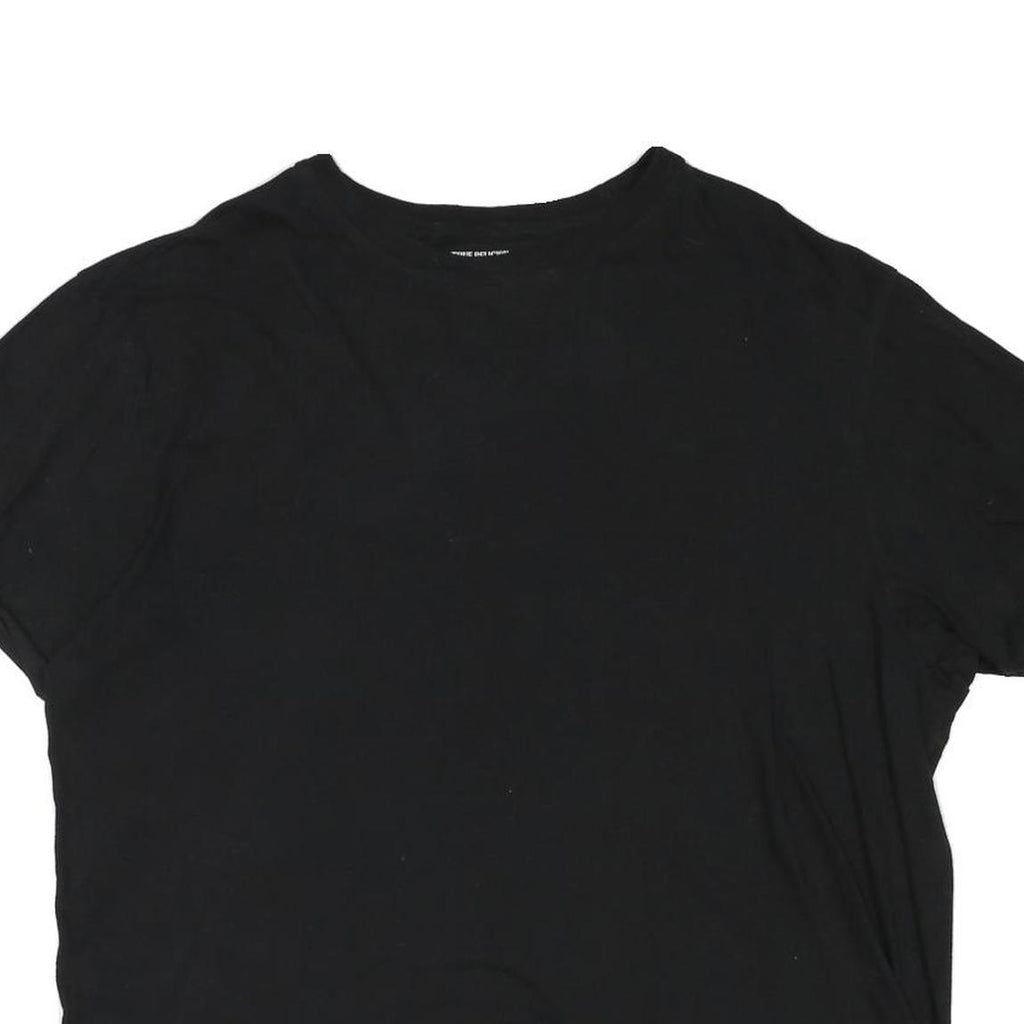 TRUE RELIGION Mens Black Graphic T-Shirt XL Short Sleeve Crew Neck Cotton Blend