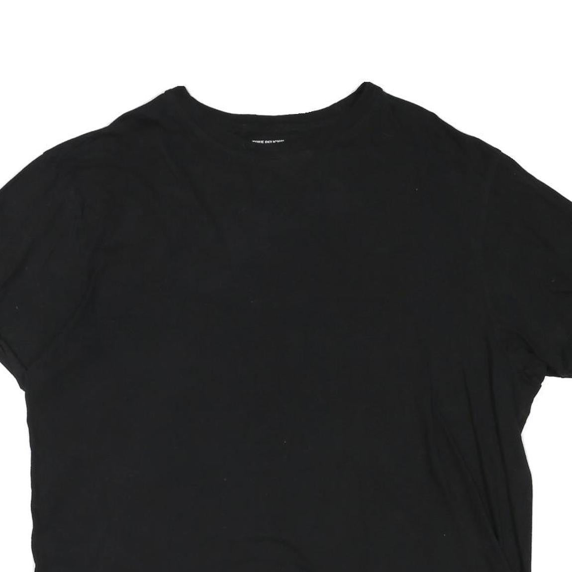 TRUE RELIGION Mens Black Graphic T-Shirt XL Short Sleeve Crew Neck Cotton Blend