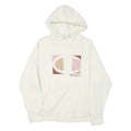 CHAMPION Womens White Graphic Hoodie XL Long Sleeve Crew Neck Cotton Blend