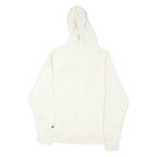 CHAMPION Womens White Graphic Hoodie XL Long Sleeve Crew Neck Cotton Blend