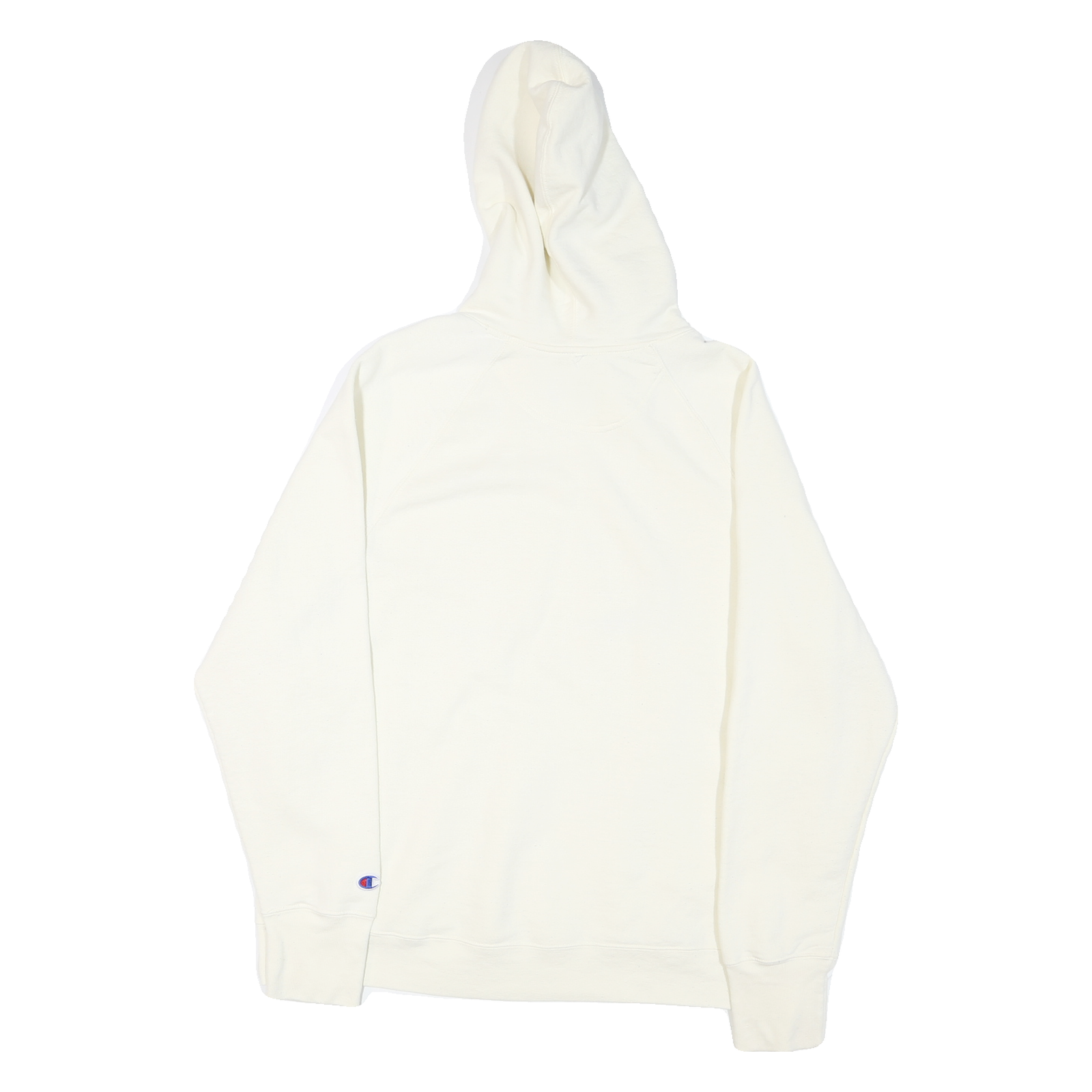 CHAMPION Womens White Graphic Hoodie XL Long Sleeve Crew Neck Cotton Blend