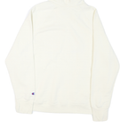 CHAMPION Womens White Graphic Hoodie XL Long Sleeve Crew Neck Cotton Blend