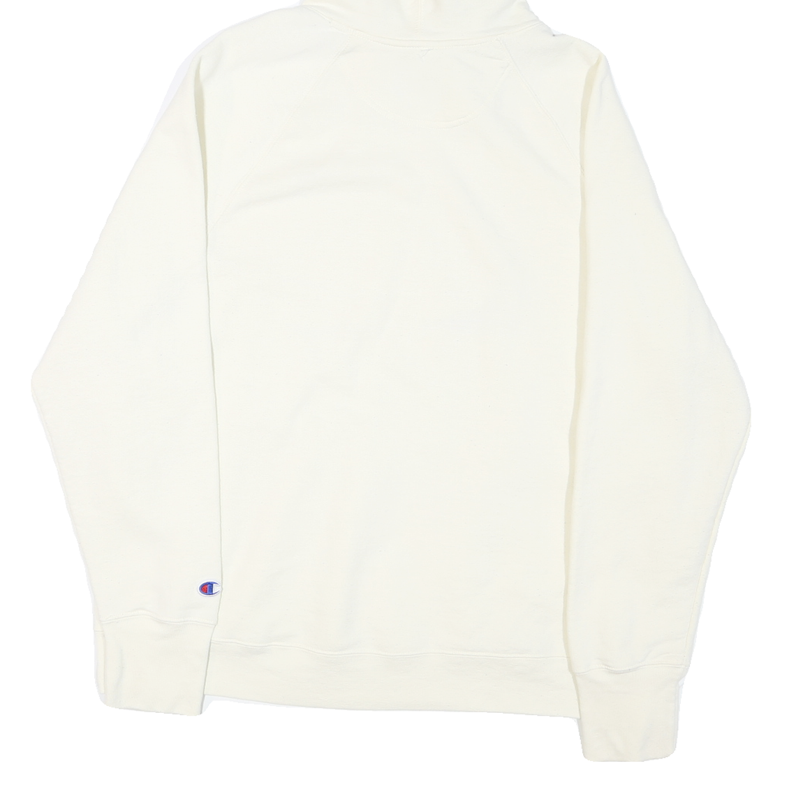 CHAMPION Womens White Graphic Hoodie XL Long Sleeve Crew Neck Cotton Blend