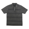 GOLDMEN Mens Black Striped Pocket Polo Shirt XL Cotton Blend Short Sleeve Casual