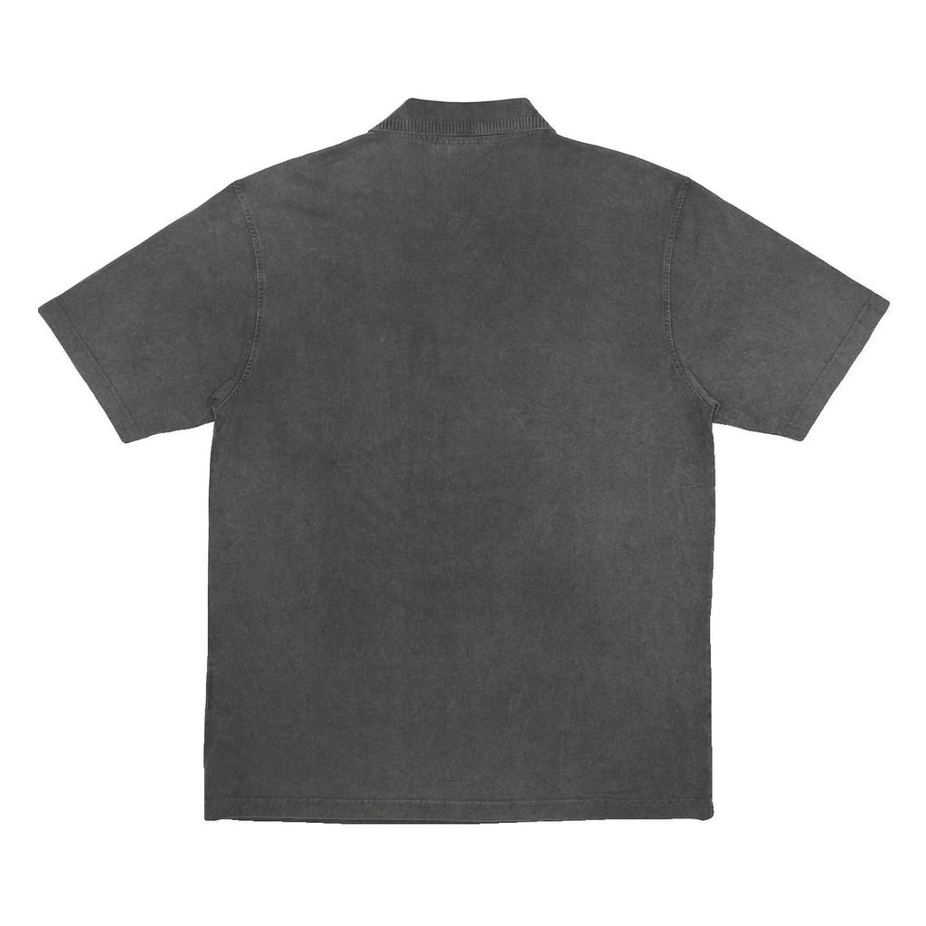 GOLDMEN Mens Black Striped Pocket Polo Shirt XL Cotton Blend Short Sleeve Casual