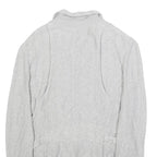 DIESEL Womens White Slim Cotton Jacket S Woven Zip Collar Stylish Lightweight