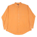 NAUTICA Mens Orange Cotton Blend Shirt XL Button-Down Long Sleeve Casual Classic