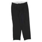 G CABALDI Mens Polyester Blend Black Regular Straight Trousers W32 L30 Tailored