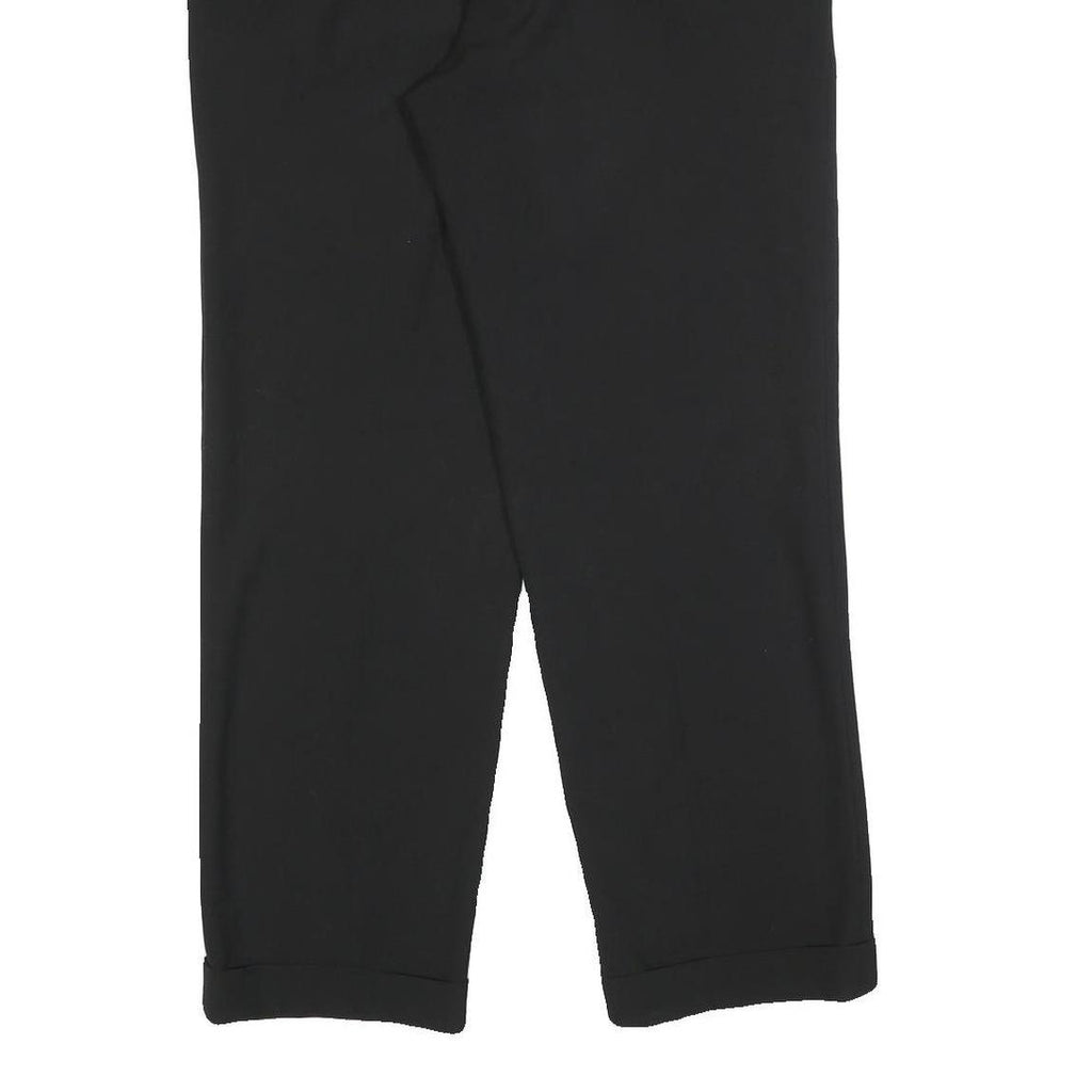 G CABALDI Mens Polyester Blend Black Regular Straight Trousers W32 L30 Tailored