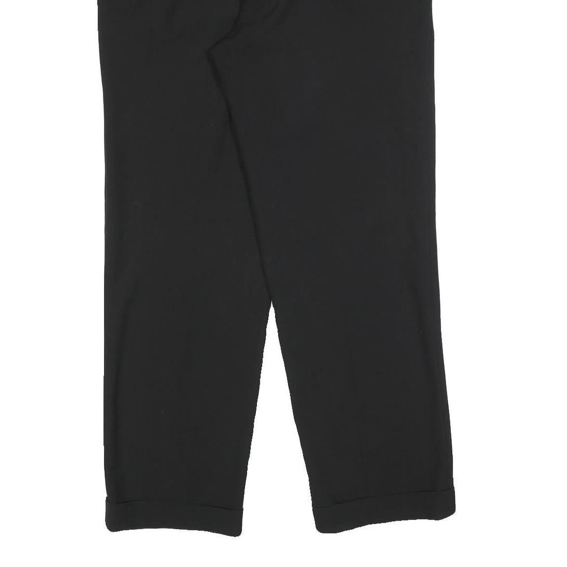 G CABALDI Mens Polyester Blend Black Regular Straight Trousers W32 L30 Tailored