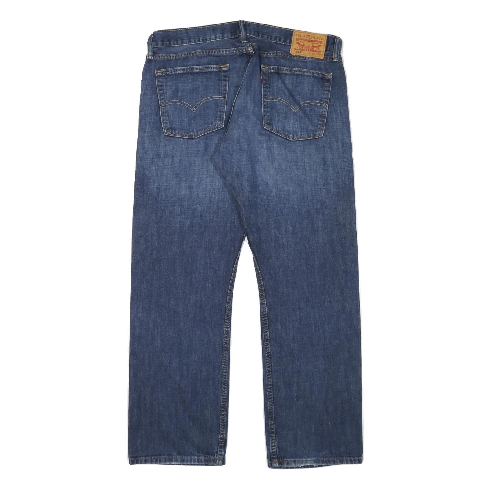 LEVI'S Mens Blue Jeans Regular Straight Denim Medium W36 L30 Classic Design Zip