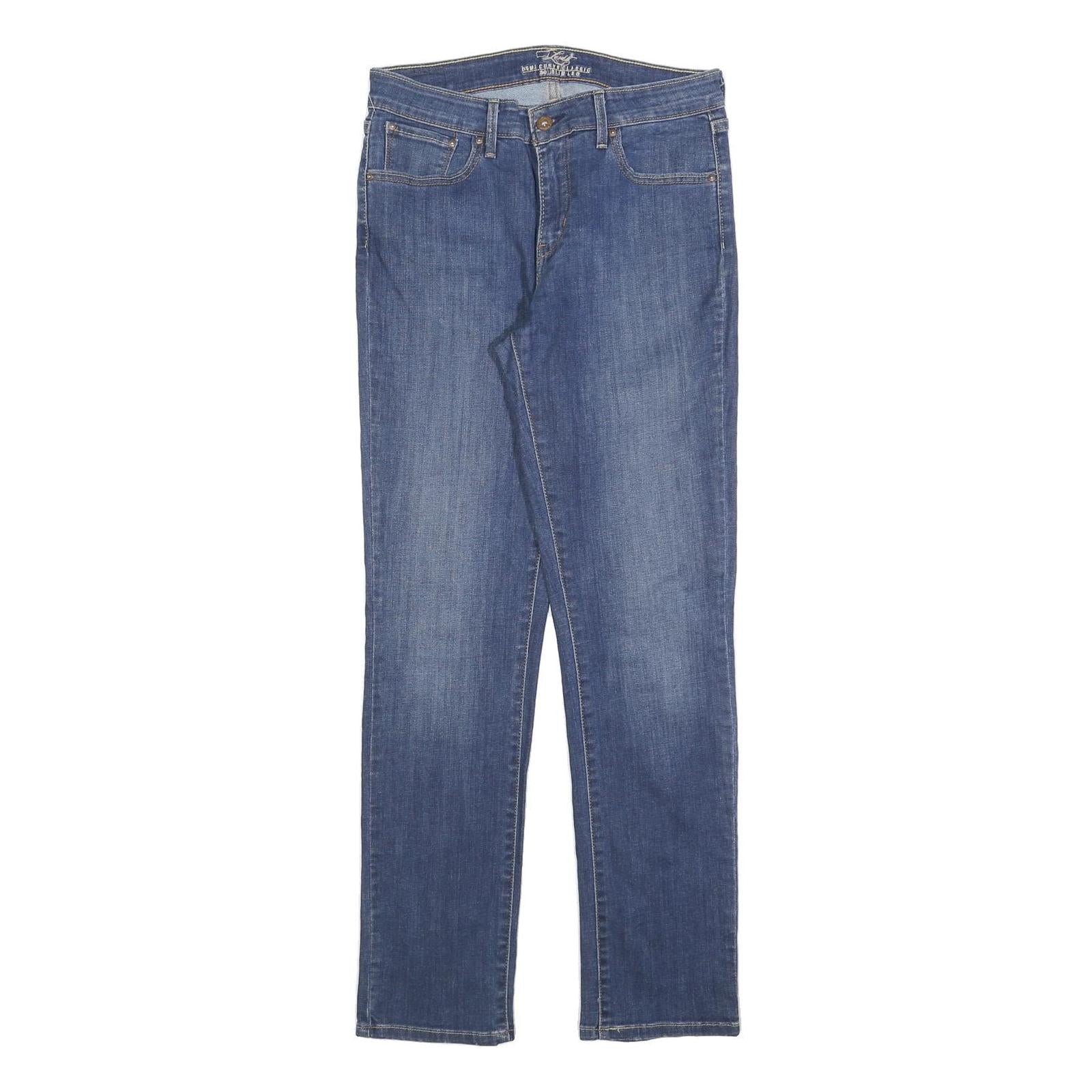LEVI'S Womens Jeans Blue Slim Straight Denim Medium W30 L32 Classic Fit Zip